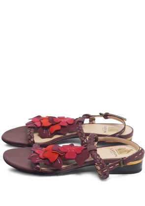 Lanvin Pre-Owned floral-detail sandals - Red