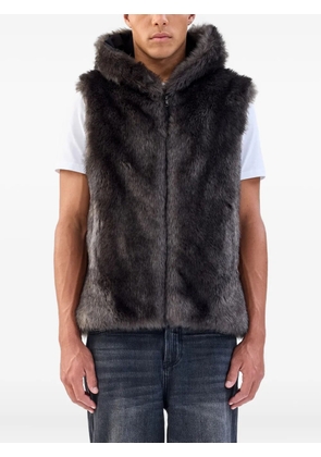 Unreal Fur faux-fur hooded jacket - Grey