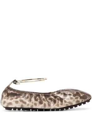 FENDI Filo ballerina shoes - Neutrals