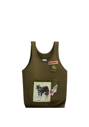 Marni graphic-print tote bag - Green