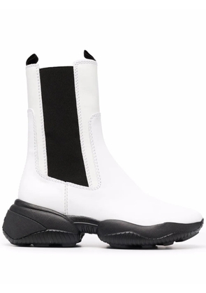 Hogan mid-calf leather boots - White