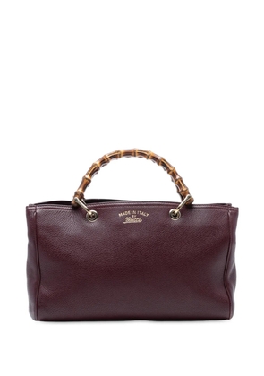 Gucci Pre-Owned 2016-2025 Medium Calfskin Bamboo Shopper satchel - Red