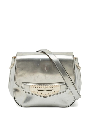 Tod's patent-leather cross body bag - Silver