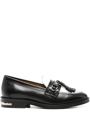 Toga Pulla tassel-embellished leather loafers - Black