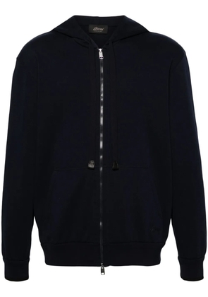 Brioni piqué zip-up hoodie - Blue