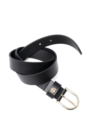 BOSS logo-plaque buckle belt - Black