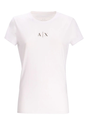 Armani Exchange logo-embellished cotton T-shirt - White