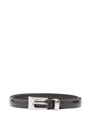 The Row silver-tone buckle belt - Brown