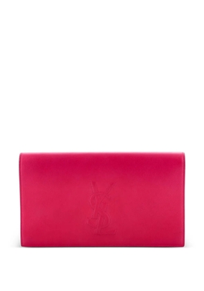 Saint Laurent Pre-Owned Belle de Jour Leather Large clutch bag - Pink