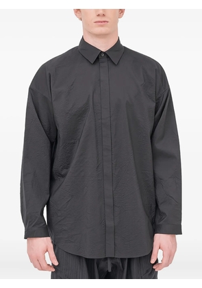 Jan Jan Van Essche concealed-button long-sleeved shirt - Black