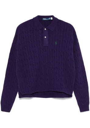 Polo Ralph Lauren cable-knit polo sweater - Purple