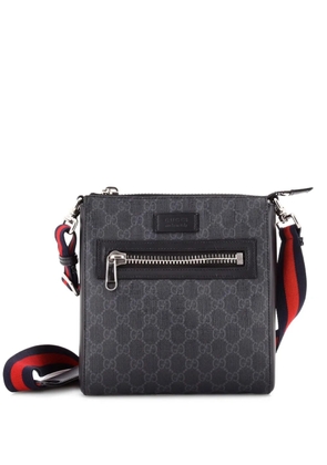 Gucci Pre-Owned Web Strap Front Zip Messenger Bag GG Coated Canvas Small crossbody bag - Black