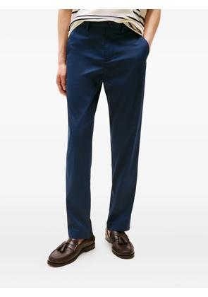 Tommy Hilfiger button logo-embroidered trousers - Blue
