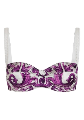 Dolce & Gabbana graphic-print bra - White