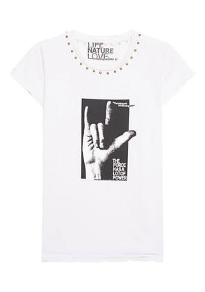FreeCity stud-detail cotton T-shirt - White