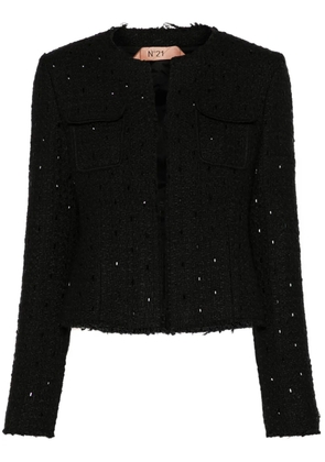 Nº21 crystal-embellished jacket - Black