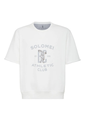 Brunello Cucinelli graphic-print cotton T-shirt - White