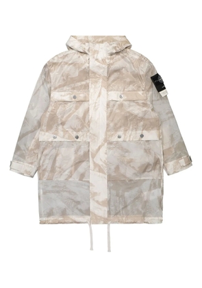 Stone Island long parka coat - Neutrals