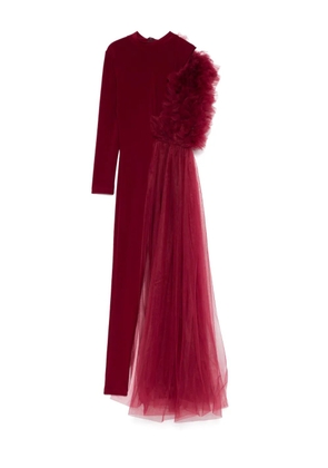 Alchemy tulle-appliqué jumpsuit - Red