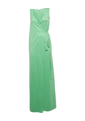Diane Von Furstenberg Vintage wrap-design knitted maxi dress - Green