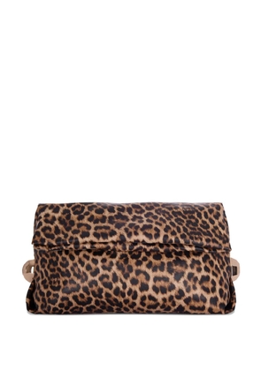 LIU JO leopard handle clutch bag - Brown