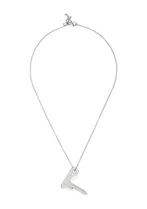 Raf Simons small Key on Hanger necklace - Silver