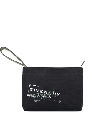 Givenchy logo-print clutch bag - Black
