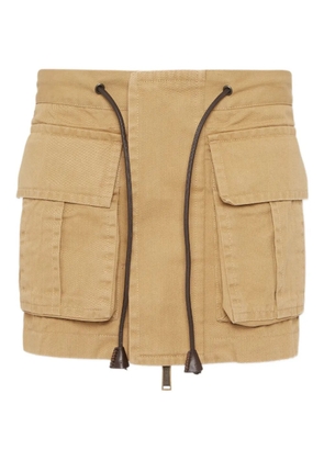 DSQUARED2 drawstring-waist mini skirt - Brown