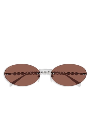 Gucci Eyewear oval sunglasses - Silver