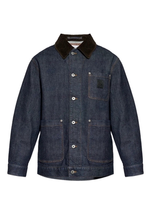 LOEWE corduroy-collar pocket jacket - Blue