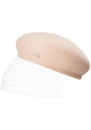 Maison Michel New Bonnie Veil beret - Neutrals