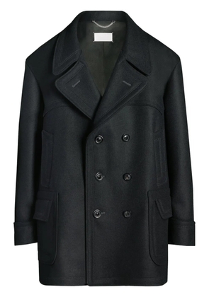 Maison Margiela double-breasted wool-blend coat - Black