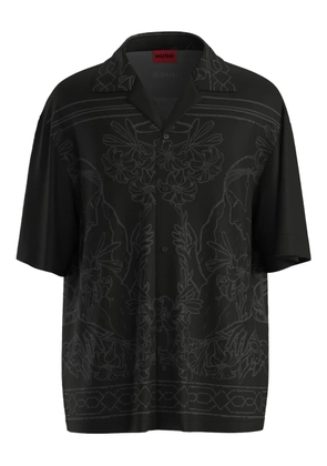 HUGO floral-print shirt - Black