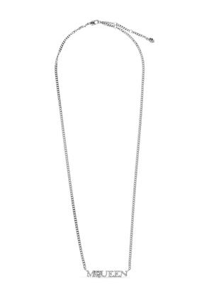 Alexander McQueen logo-pendant necklace - Silver