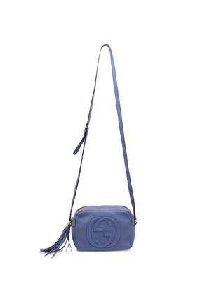 Gucci Pre-Owned grained leather tassel cross body bag - Blue