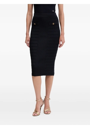 GUESS USA ribbed-knit skirt - Black