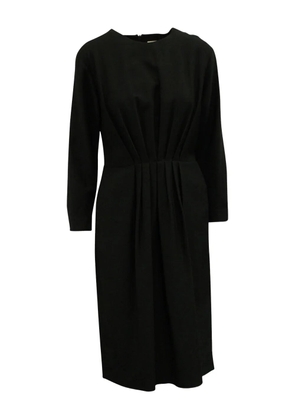 Dries Van Noten Pre-Owned pleated long-sleeve dress - Black