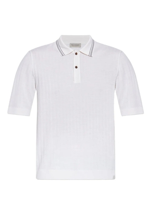 Paul & Shark ribbed polo shirt - White