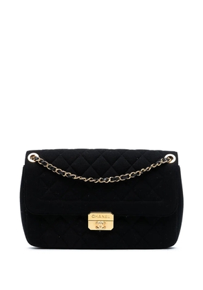 CHANEL Pre-Owned 2014-2015 Large Jersey Chic With Me Flap crossbody bag - Black