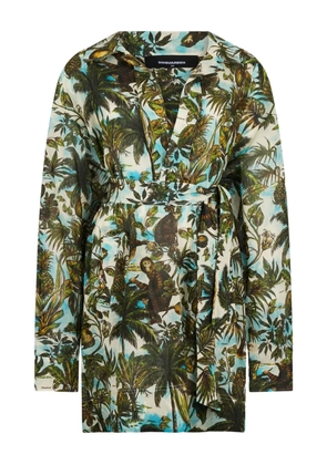 DSQUARED2 Monkey Business graphic dress - Green