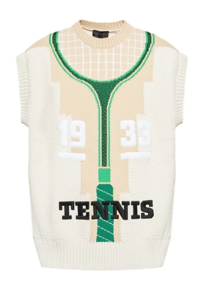 Lacoste Graphic Runway vest - White