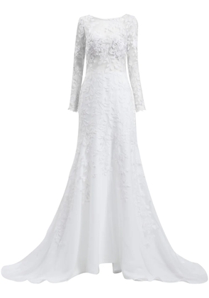Tadashi Shoji Holden embroidered mermaid gown - White