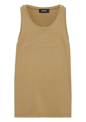DSQUARED2 embossed-logo tank top - Neutrals