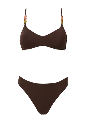 SOFIA ERHAN Giselle embellished bikini - Brown