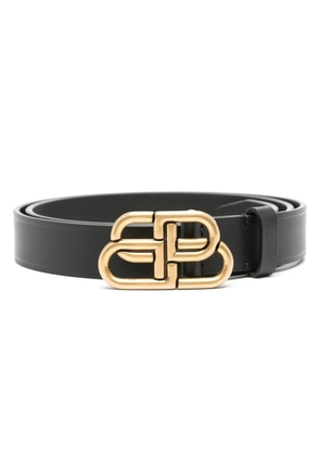 Balenciaga BB leather belt - Black