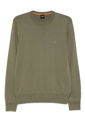 BOSS logo-print sweater - Green