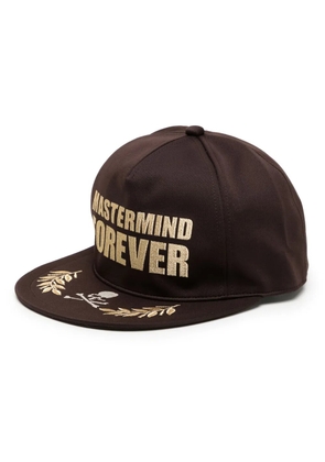 Mastermind World Forever slogan-embroidered cap - Brown