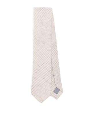 Eleventy checked tie - Neutrals