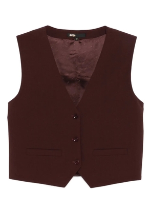 Maje button-fastening sleeveless vest - Red