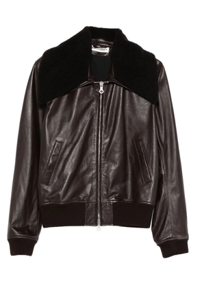 OUR LEGACY fur-collar bomber jacket - Brown